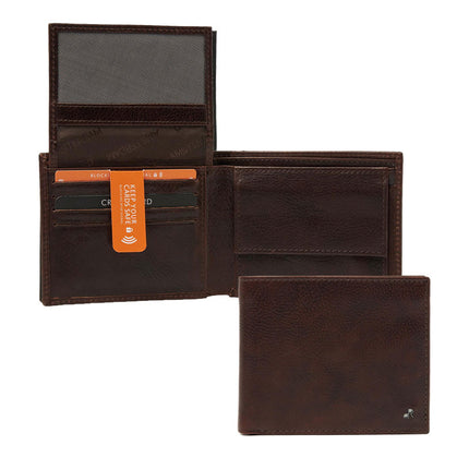 Heren portemonnee Milan brown 8 cc