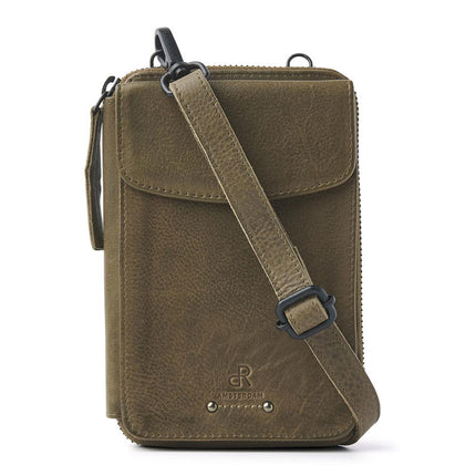 Schouder portemonneetasje Olive