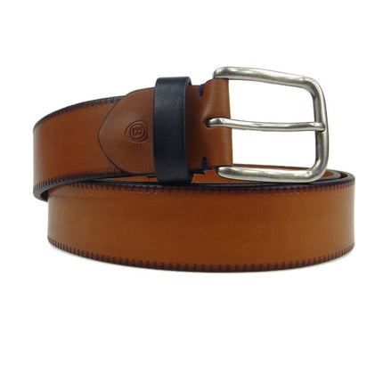 Heren riem leer cognac