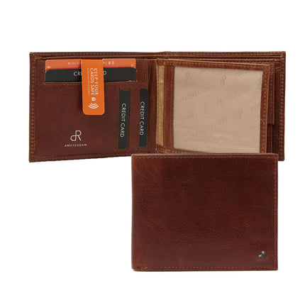 Portemonnee heren Milan cognac 11 cc