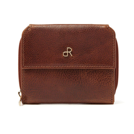 Ritsportemonnee dames Milan cognac