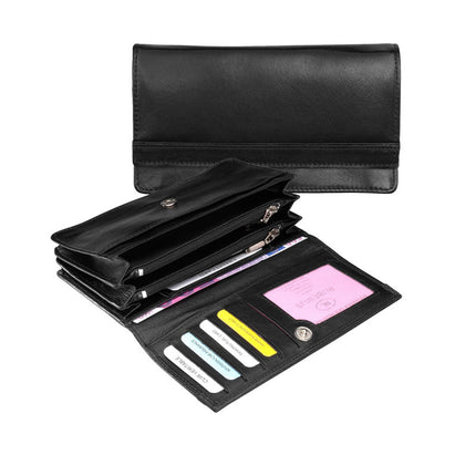 Huishoudportemonnee harmonica zwart