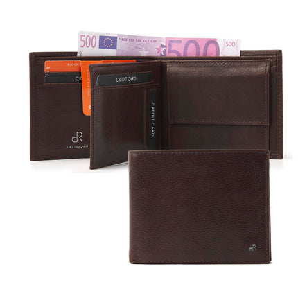 Portemonnee heren Milan bruin 11 cc