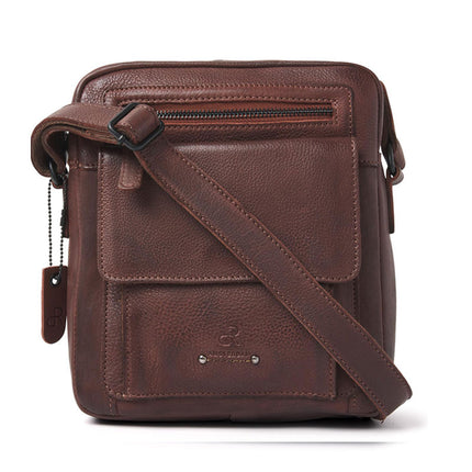 Tampa schoudertas bruin leer