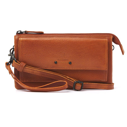 Schouder / clutch tasje Camel