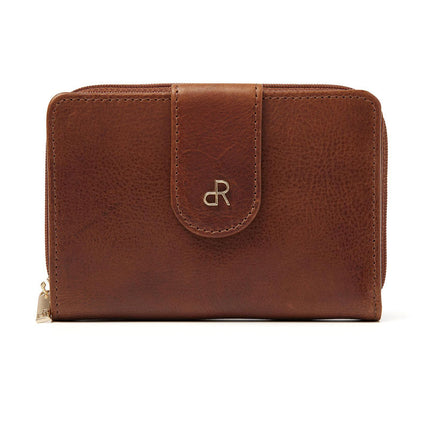 Ritsportemonnee Milan cognac