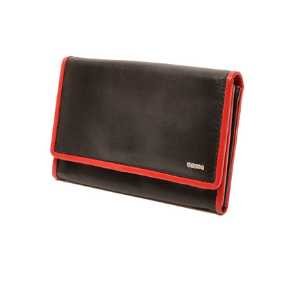 Dames portemonnee Soft zwart rood